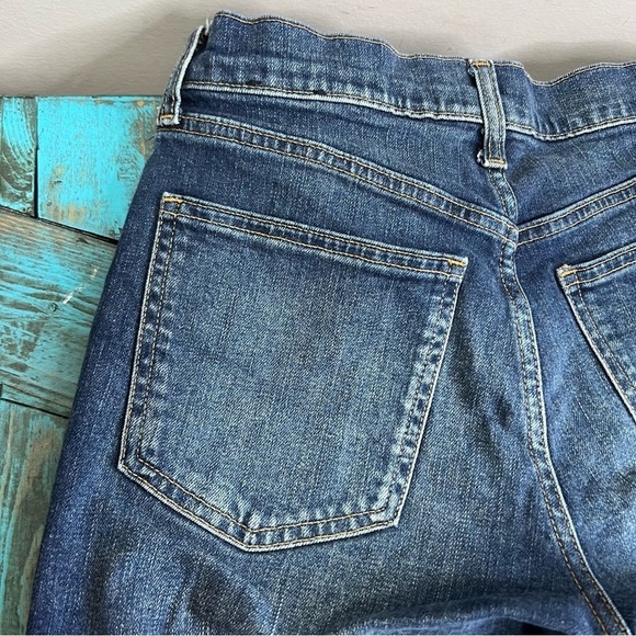 Gap Denim Distressed Jean High Rise Shorts Rolled Cuff Size 25 - Picture 10 of 13